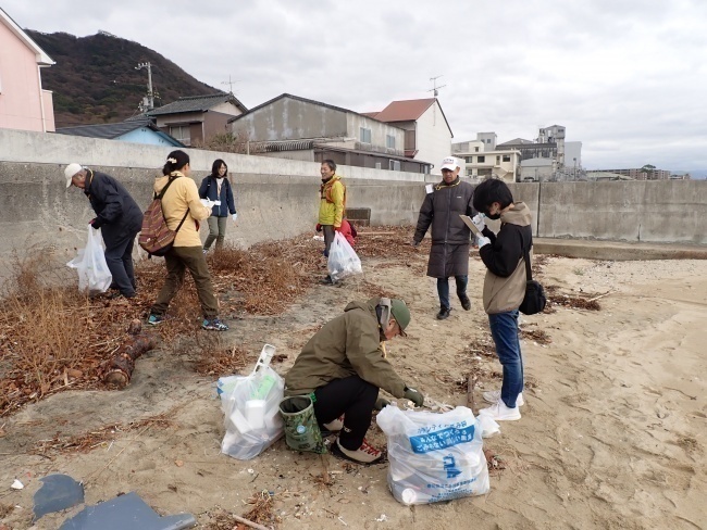 海ごみリーダーと浦生海岸クリーンアップ！